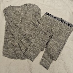 PINK Victoria's Secret Womens Size Medium Pajama Set - Heathered Gray